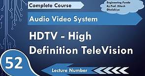 HDTV High Definition Television System, Goals & Development of HDTV, HDTV Parameters, TV Engineering