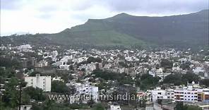 Beautiful aerial view of Satara city