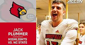 Louisville QB Jack Plummer Highlights vs. NC State