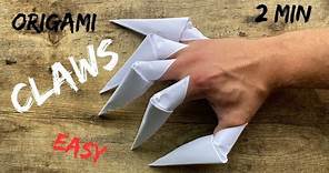 EASY PAPER CLAWS ORIGAMI TUTORIAL | HOW TO MAKE PAPER CLAWS ORIGAMI | EASY TOP ORIGAMI WOLF CLAWS