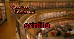 What does scintilla mean?
