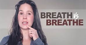 Breath vs. Breathe – Pronunciation and Grammar