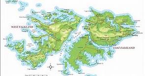 mapa de Las Islas Malvinas