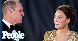 Kate Middleton Glitters in Gold At James Bond 'No Time to Die' Red Carpet w/ Prince William | PEOPLE