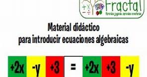 Material didáctico para ecuaciones algebraicas (secundaria)