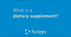 What Is a Dietary Supplement? with Dr. Robert Bonakdar | Ask The Expert