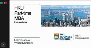 HKU Part-Time MBA Program 2023
