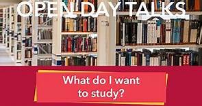 University of Warwick Open Day Talks: what do I want to study?