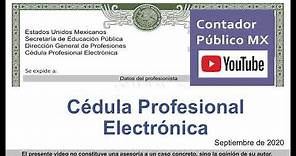 Tutorial 2020 Cédula Profesional Electrónica - México