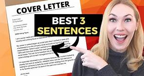PROVEN 3 Sentence Cover Letter - Best Cover Letter Format & Examples