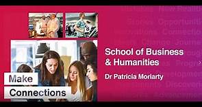 Welcome to Online Open Day - Head of School of Business & Humanities, Dr Patricia Moriarty