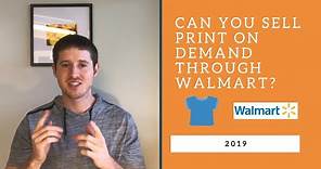 Sell Print On Demand at Walmart?