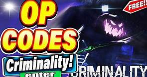 ALL NEW *SECRET* CODES in CRIMINALITY CODES! (Roblox Criminality Codes)