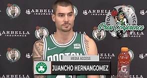 Juancho Hernangomez Says His Goal Is To Make The Team | Celtics Media Day 2021