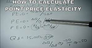 How to calculate point price elasticity of demand