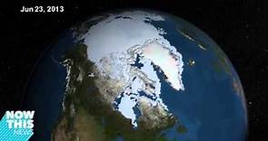 NASA time lapse shows the Arctic ice cap melting