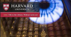 Ode to the Library: Widener Turns 100