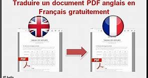 Traduire un document PDF anglais en Français gratuitement