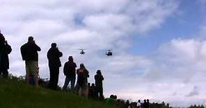 AH-1 Cobra and UH-1 Huey Flyby Olympic Flight Museum