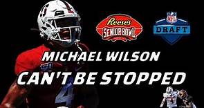 Stanford WR Michael Wilson Senior Bowl Highlights and Interview | 2023 NFL Draft