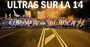 Ultras Sur celebracion de la 14 Champion del Real Madrid