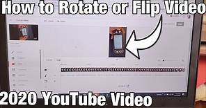 2020 How to Rotate or Flip your Uploaded YouTube Video