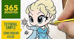 COMO DIBUJAR A ELSA DE FROZEN PASO A PASO - Dibujos kawaii faciles - How to draw a Elsa