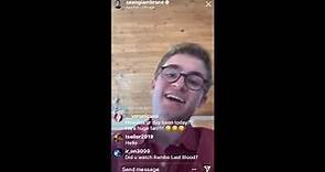 Sean Giambrone Instagram Livestream (pt1)