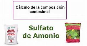 Cálculo de la Composición Centesimal del Sulfato de Amonio