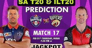 ILT 20 & SA T20 | Today Match Prediction | Match Prediction | Match Prediction Today | Cricket Match