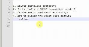 PC/SC Smart card reader installation troubleshooting