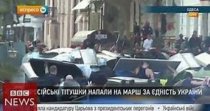 Clashes break out in Odessa - BBC News