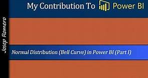 Normal Distribution (Gauss Curve) in Power BI (Part I)