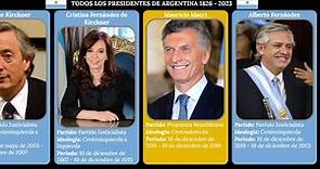 Todos los Presidentes de Argentina (1826 - 2023)