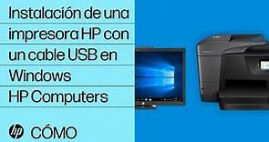 Instalación de una impresora HP con un cable USB en Windows | HP Computers | HP Support