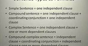 Simple Grammar The Clause