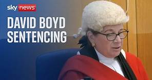 Sentencing of David Boyd for the murder of seven-year-old Nikki Allan in 1992