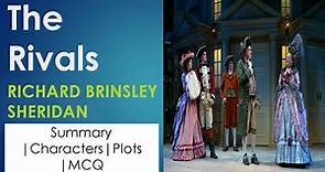 The Rivals | Richard Brinsley Sheridan | Comedy of Manners | Anti-Sentimental Comedy | Summary | MCQ