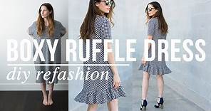 DIY Boxy Ruffle Dress Refashion