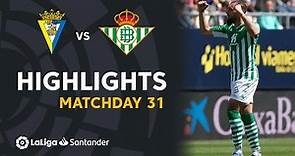Resumen de Cádiz CF vs Real Betis (1-2)