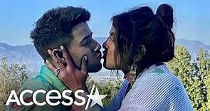 Priyanka Chopra & Nick Jonas Kiss In Holi Celebration