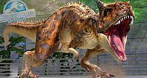TORO EL CARNOTAURUS! DINOSAURIO CON CUERNOS Y CICATRIZ poderoso y temible! Jurassic World El Juego