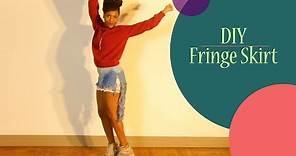 DIY: Denim Fringe Skirt EASY