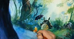 Pintando con Acuarelas a Mi Vecino Totoro