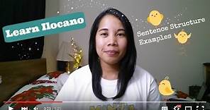 Learn Ilocano: Sentence Structure (1)