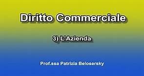 Diritto Commerciale - 3) L'Azienda