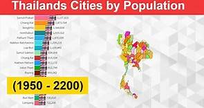 Thailand's Largest Cities Population (1950-2200) Thailand's Aglomerations(Urban Area) Population