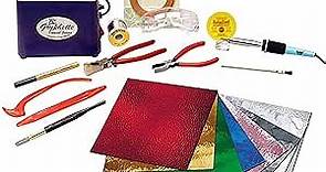 Stained Glass Start-Up Kit by Delphi Glass | Includes Colorful Stained Glass, Glass Grinder,Tools and Supplies