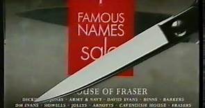 House of Fraser Sale advert - 1997 UK television commercial
