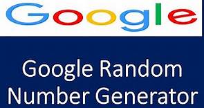 Google Random Number Generator | What happens if you search for Random Number Generator in Google?